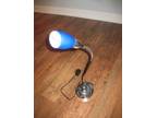 Searchlight Electric Table/Desk Lamp,  Blue Shade