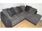 Black and Grey Dylan Corner Sofa
